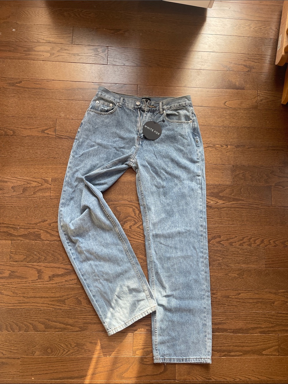 White Fox Boutique Light Wash Straight Leg Jeans